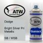 Preview: Dodge, Bright Silver Pri Metallic, SB / WSB: 400ml Sprühdose, von ATW Autoteile West.